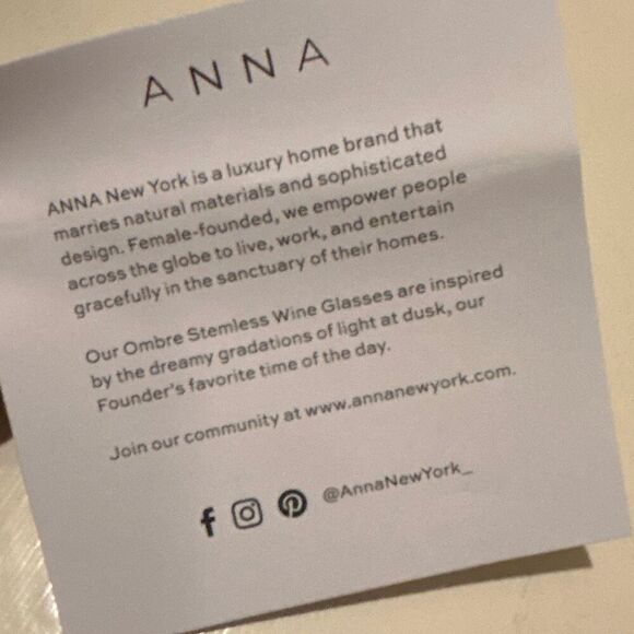 Anna Ombré Stemless Wine Glasses Purple With Gold Rim Luxury Home Gift NWT - Picture 7 of 9